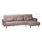 Baxton Studio Claire Contemporary Clay Fabric Upholstered Convertible Sofa Bed 245-13754-ZORO - alternate 9
